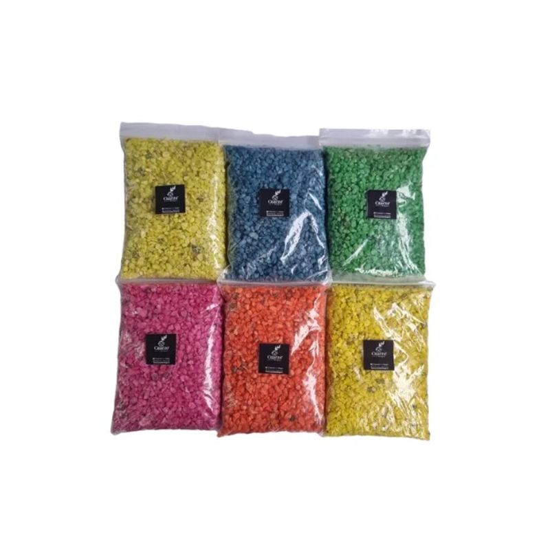 GENERICO - Cuarzo Tamaño Arroz. 6 Colores. 500 GR c/u, Pack  N°2