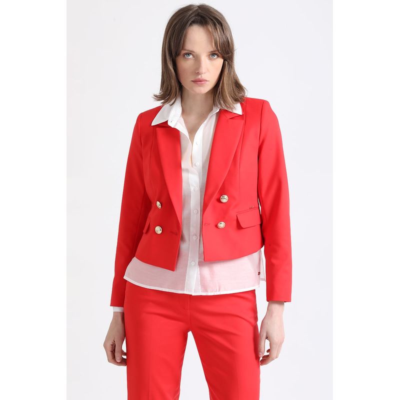 LIOLA - Blazer Cropped, Rojo Liola.
