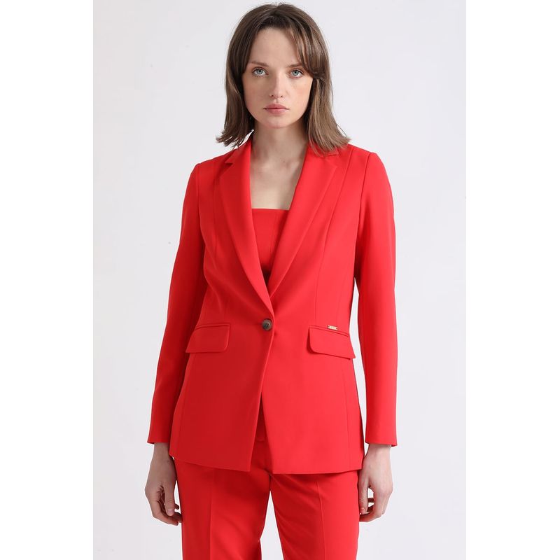 LIOLA - Blazer  Entallado, Rojo Liola