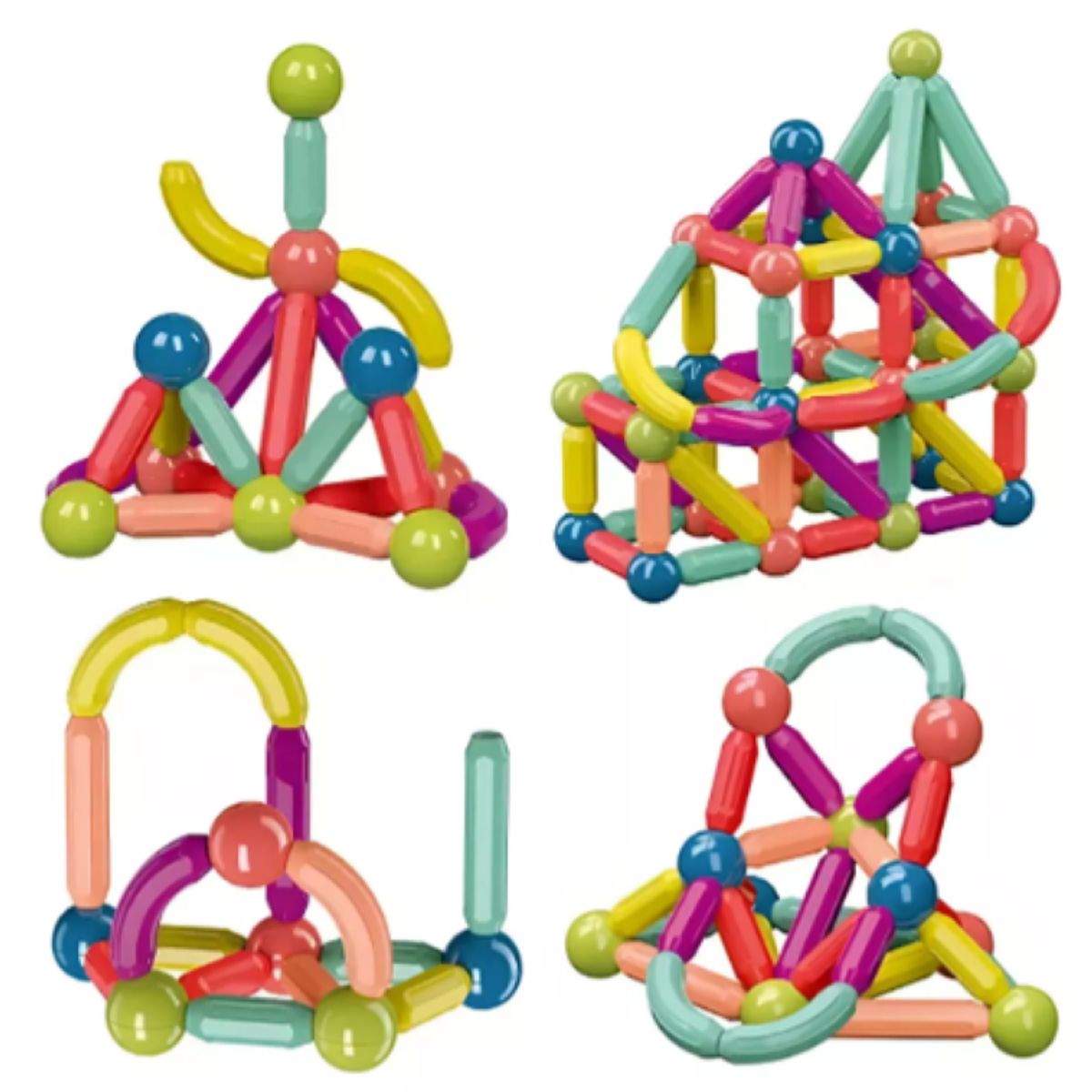 GENERICO - Magnetic Sticks Maleta Bloques Para Armar 84 Piezas