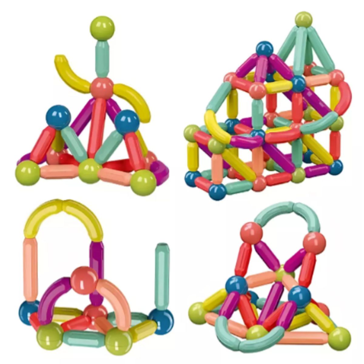 GENERICO - Magnetic Sticks Maleta Bloques Para Armar 84 Piezas