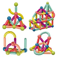 GENERICO - Magnetic Sticks Maleta Bloques Para Armar 84 Piezas