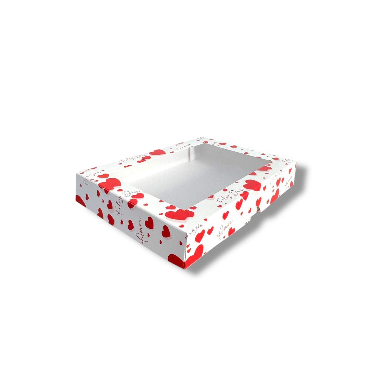 GENERICO - Pack 25 Cajas De Corazones Para 6 Alfajores San Valentin
