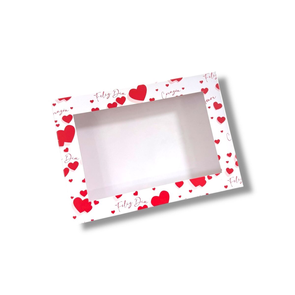GENERICO - Pack 25 Cajas De Corazones Para 6 Alfajores San Valentin