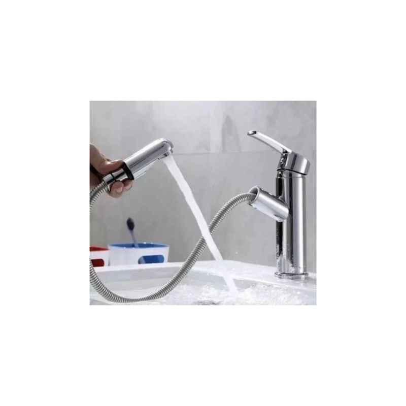 GENERICO - Grifo Llave Lavamanos Monomando Extensible Flexible