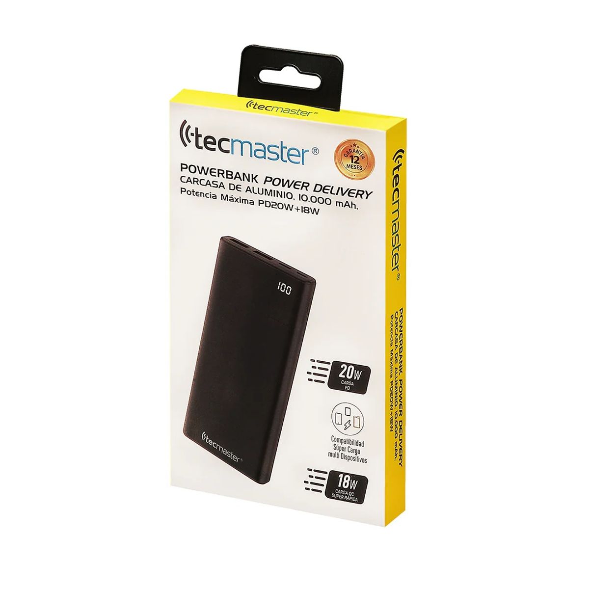 TECMASTER - Bateria Portatil Cargador Power Bank 10000 Mah Tecmaster
