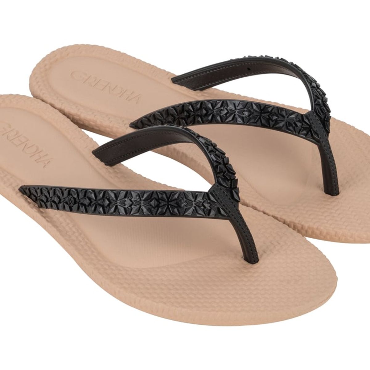 GRENDHA - Sandalia Mujer Negro/Beige  Every Day Grendha
