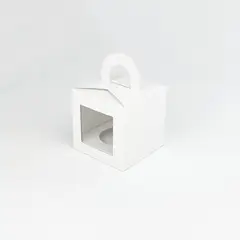 GENERICO - Pack 10 Cajas Para 1 Cupcake Con Visor/ventana Y Separador