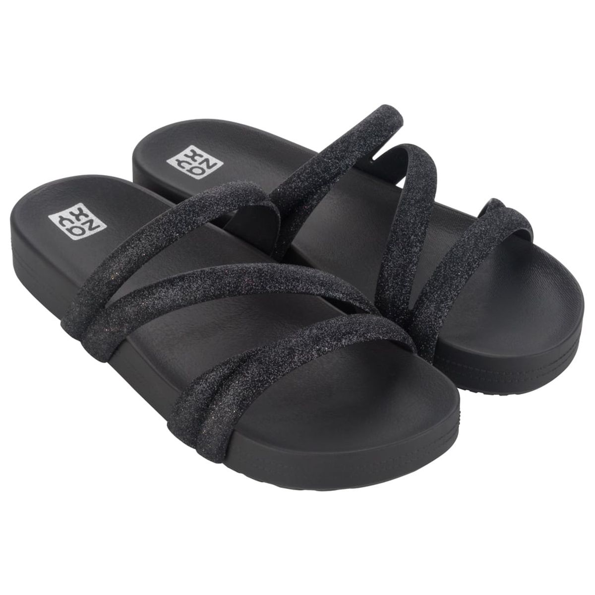ZAXY - Sandalia Mujer Negro Glitter Zaxy