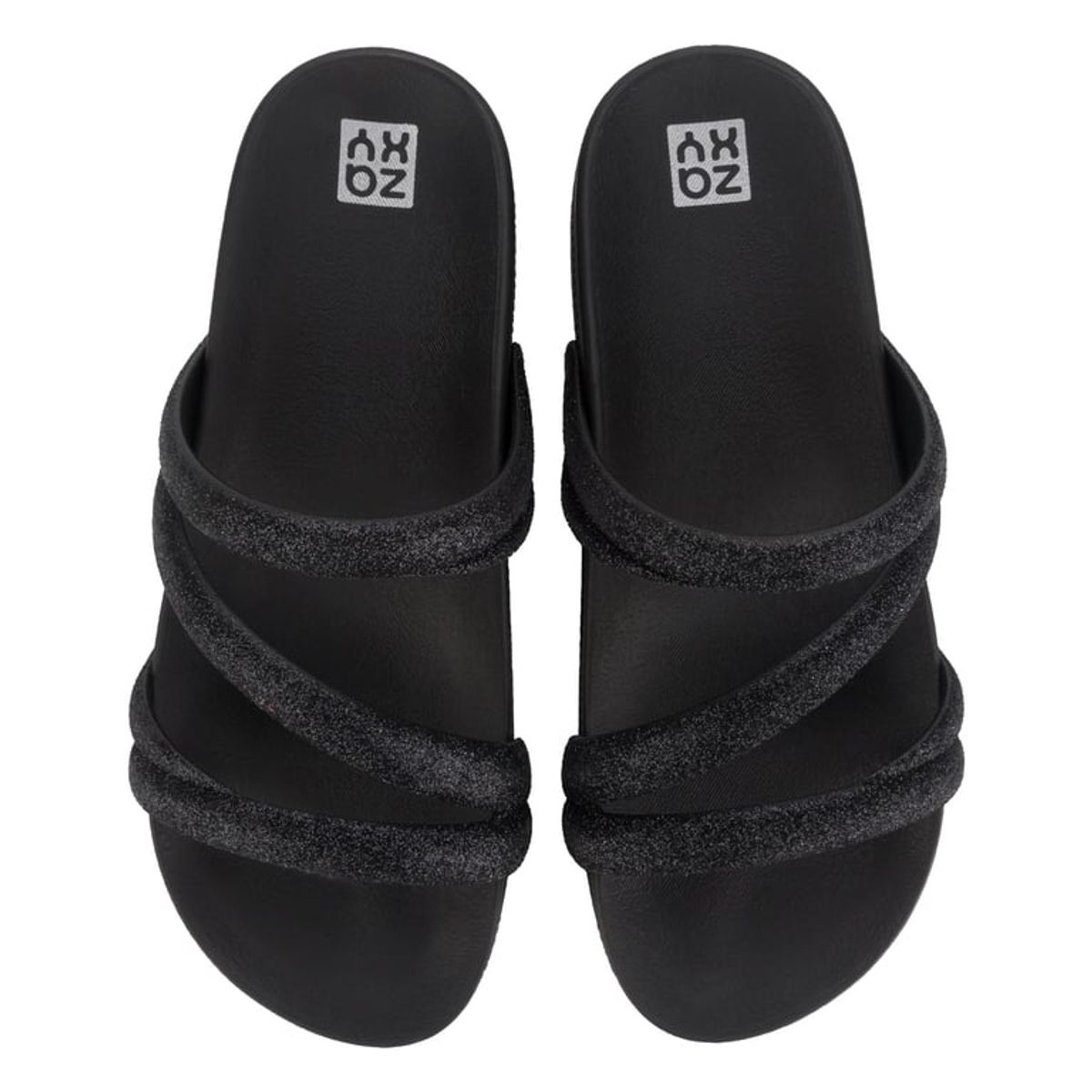 ZAXY - Sandalia Mujer Negro Glitter Zaxy