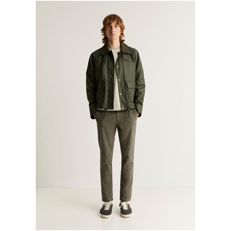 SCALPERS - Pantalón Chino Casual Darkkhaki