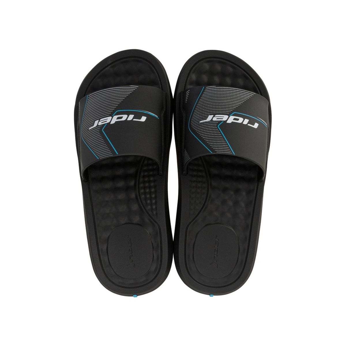 RIDER - Sandalia Hombre Negro/Blanco Step Rider