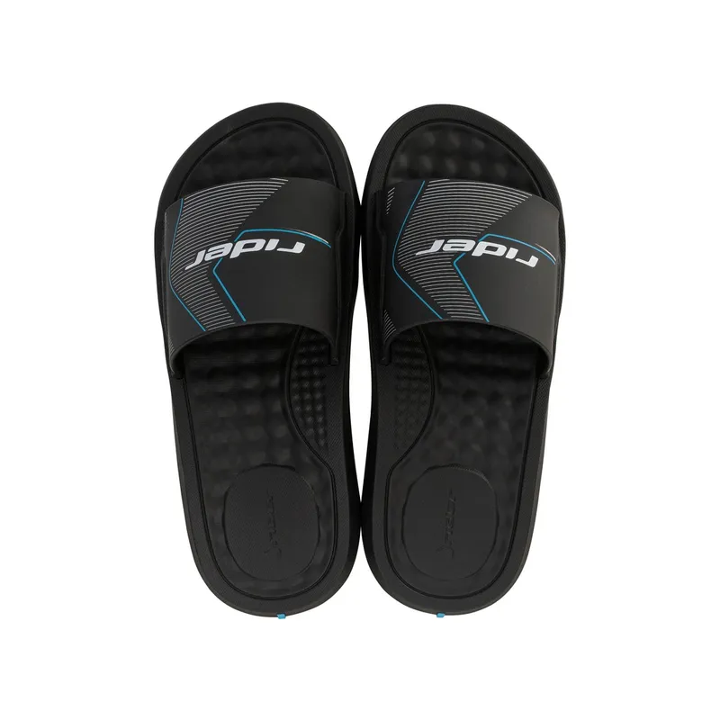 RIDER - Sandalia Hombre Negro/Blanco Step Rider