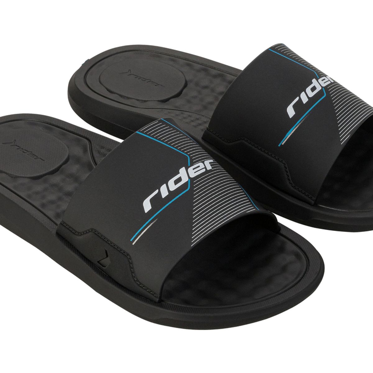 RIDER - Sandalia Hombre Negro/Blanco Step Rider