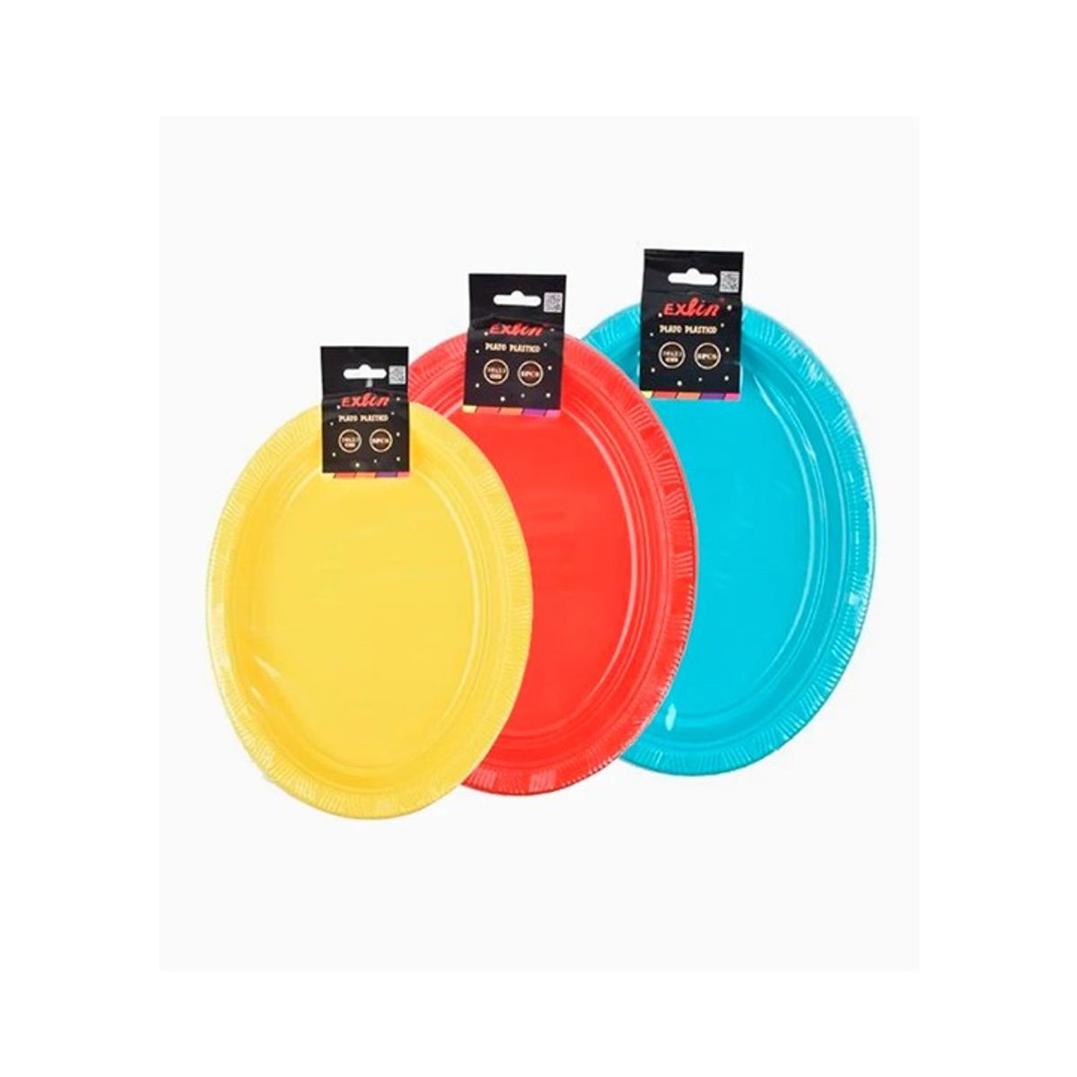 GENERICO - Plato Desechable Plástico 23x30cm