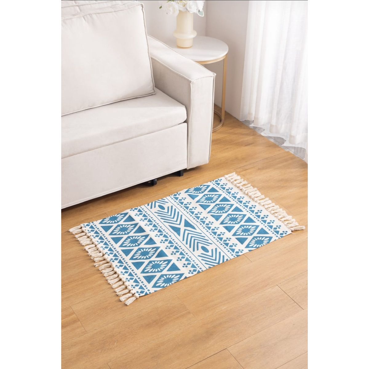 GENERICO - Alfombra de Algodón Bajada de Cama 60cm x 90 cm