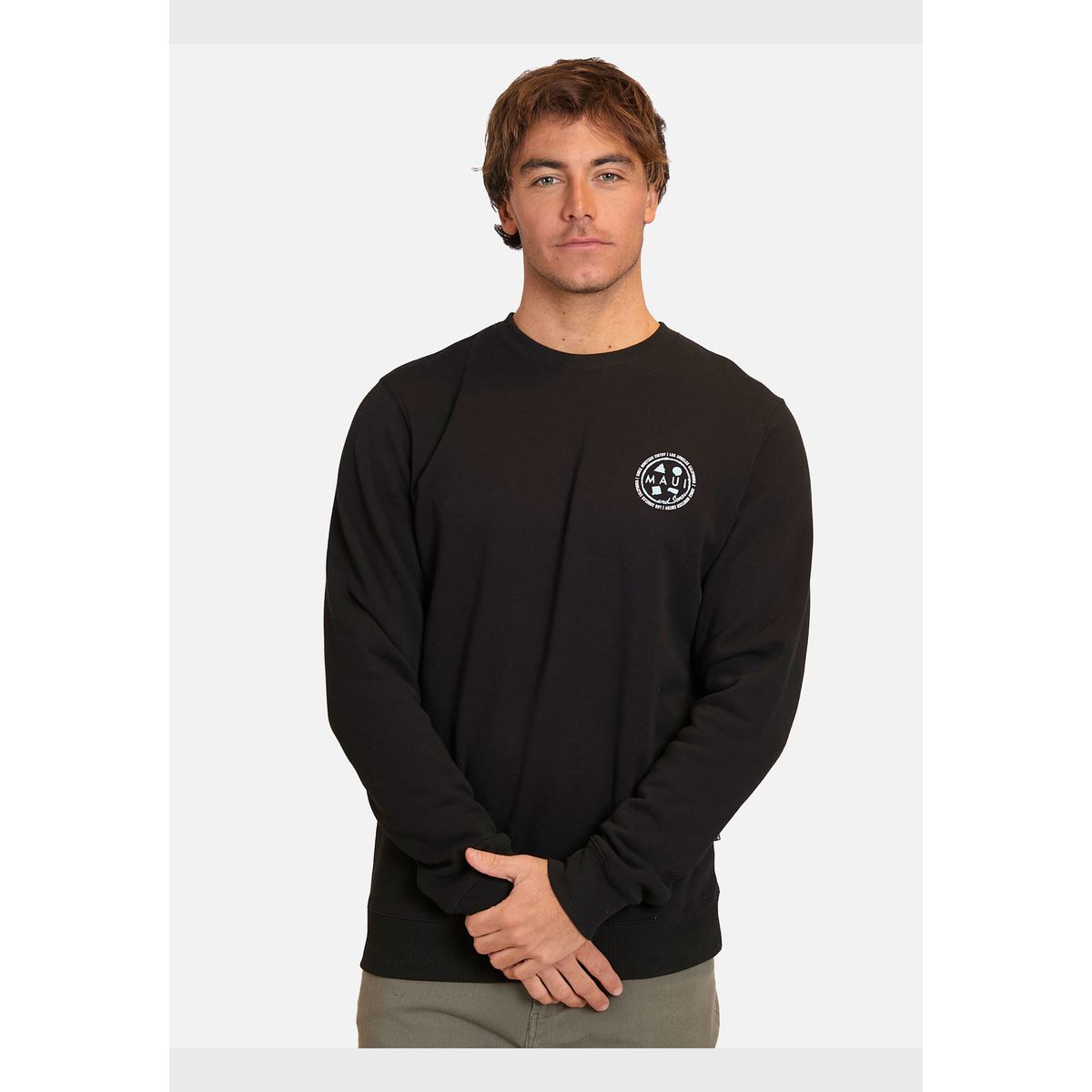MAUI AND SONS - Poleron CR Stellar Negro Hombre Maui and Sons