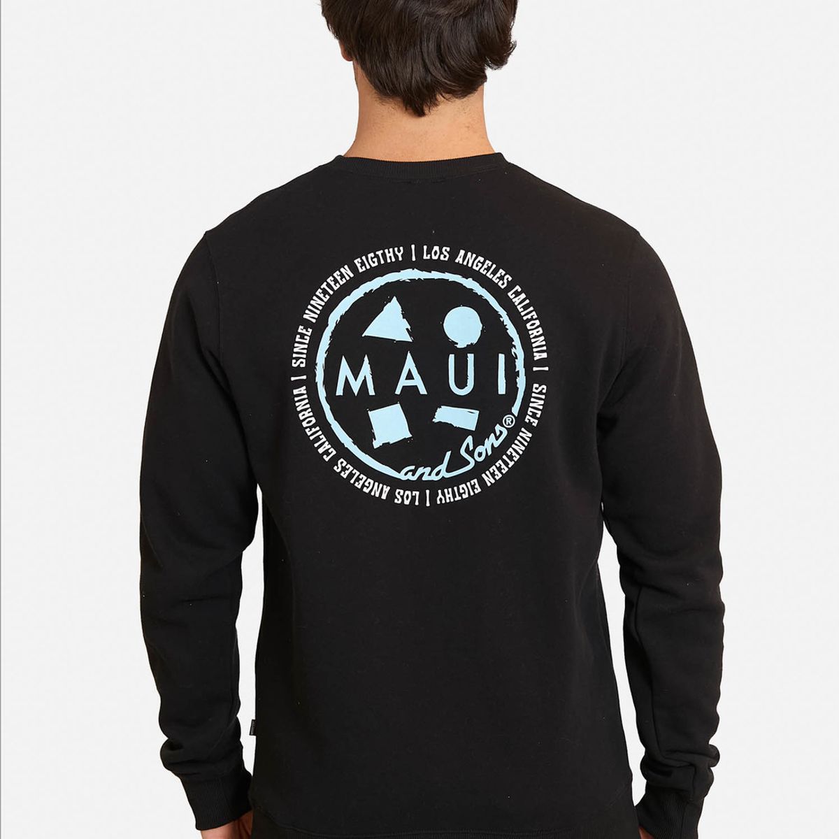 MAUI AND SONS - Poleron CR Stellar Negro Hombre Maui and Sons