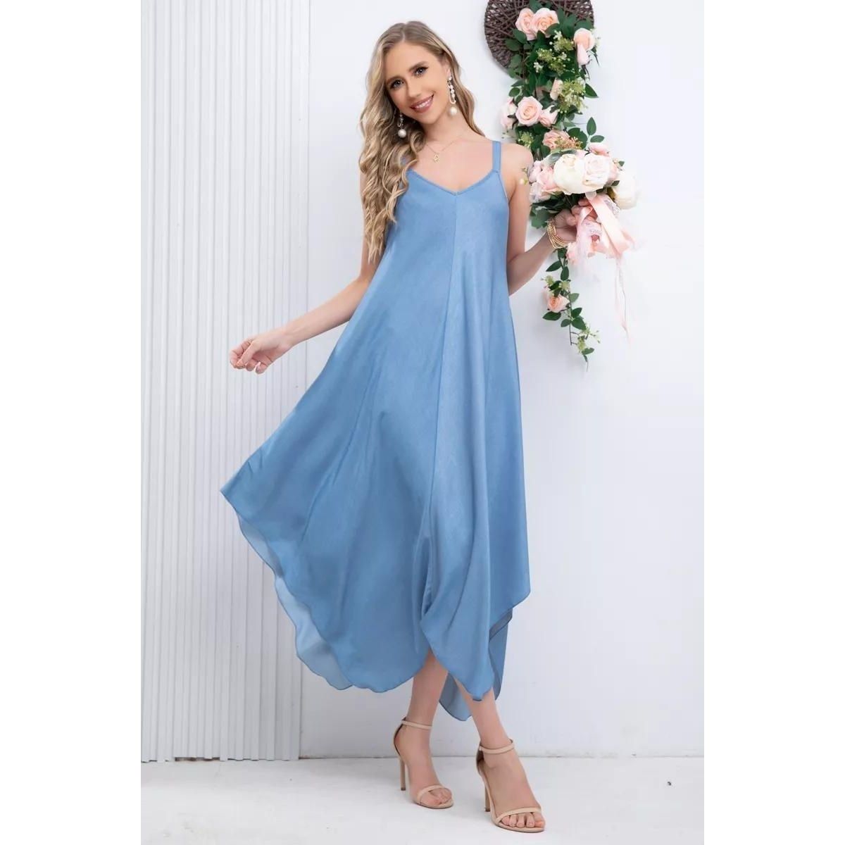 LIKE SHOP - Maxi Vestido Largo Asimétrico Verano Premium 319