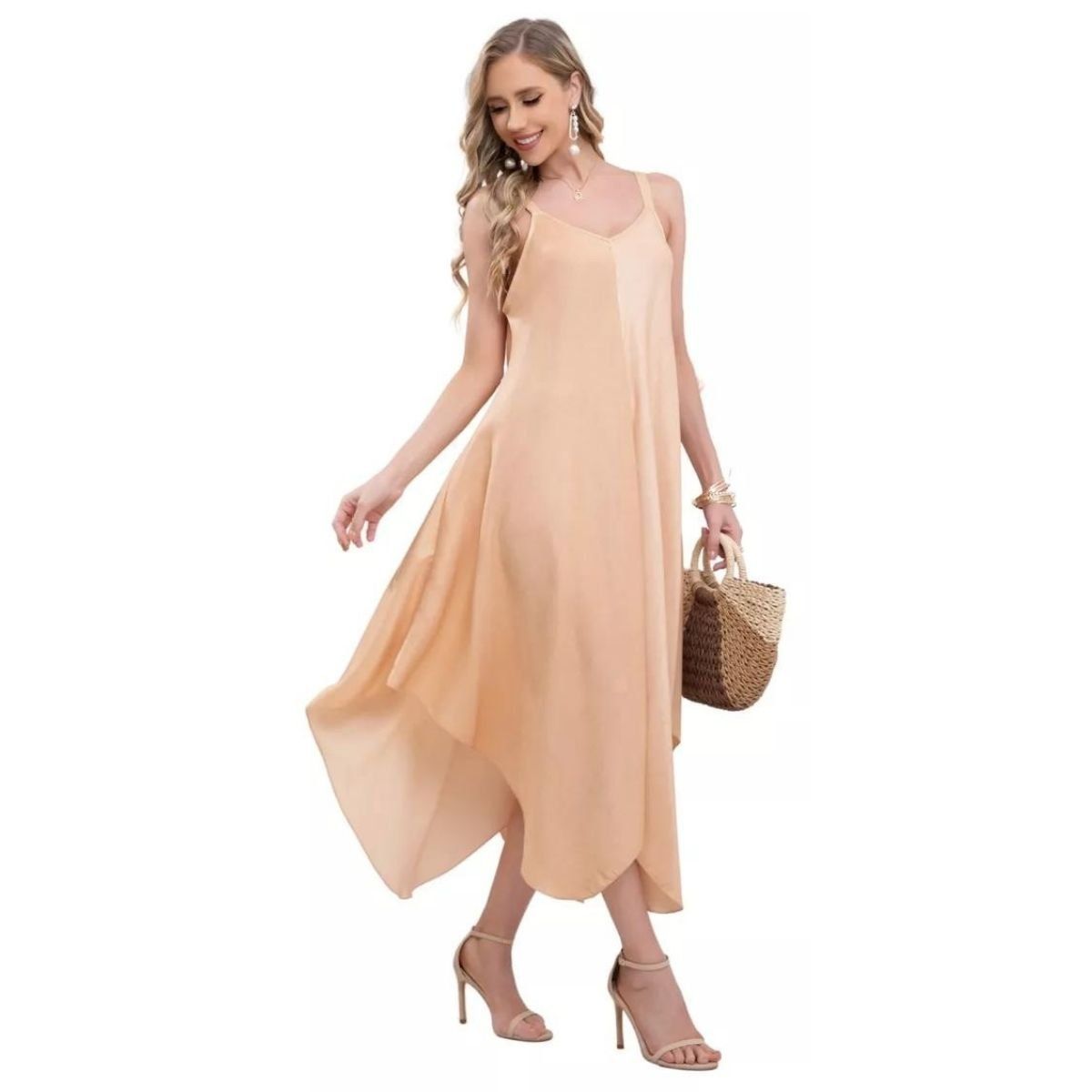 LIKE SHOP - Maxi Vestido Largo Asimétrico Verano Premium 319