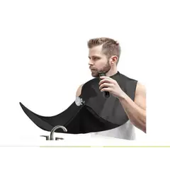 GENERICO - Capa Delantal Para Corte De Barba Afeitado Afeitar Negro Liso