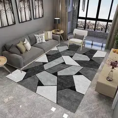 GENERICO - ALFOMBRA ANTIDESLIZANTE CON DISEÑO PIEDRA GRIS 200X240CM