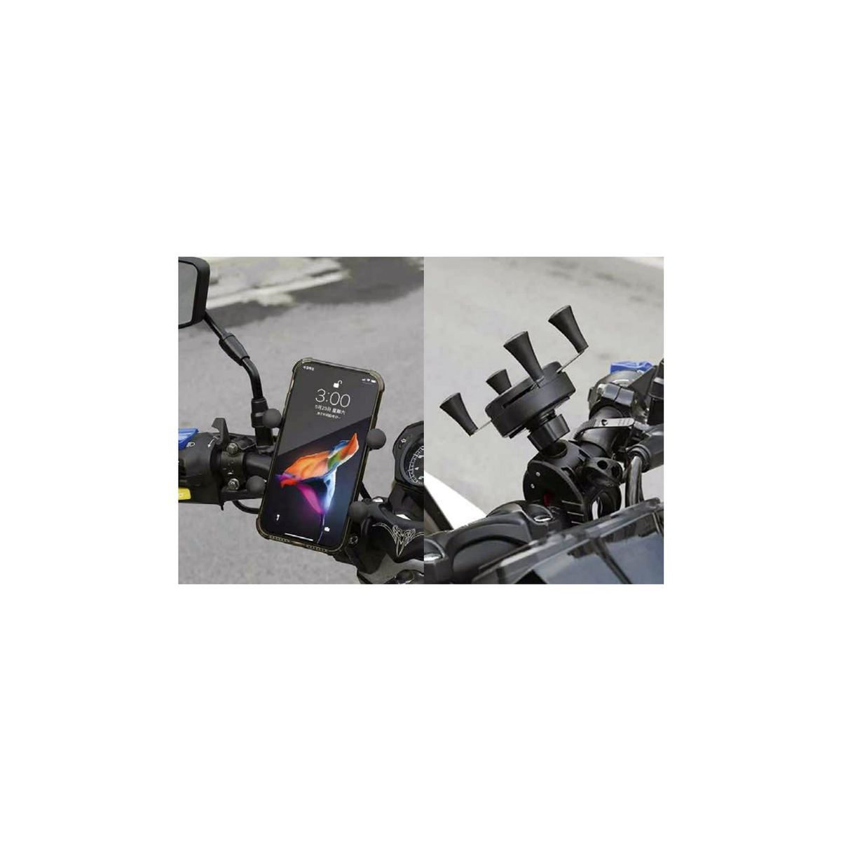 DBLUE - Soporte Porta Celular Para Motos Rotación 360 Grados - SC