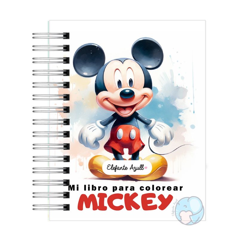 ELEFANTE AZULL - Libro para colorear Mickey Mouse