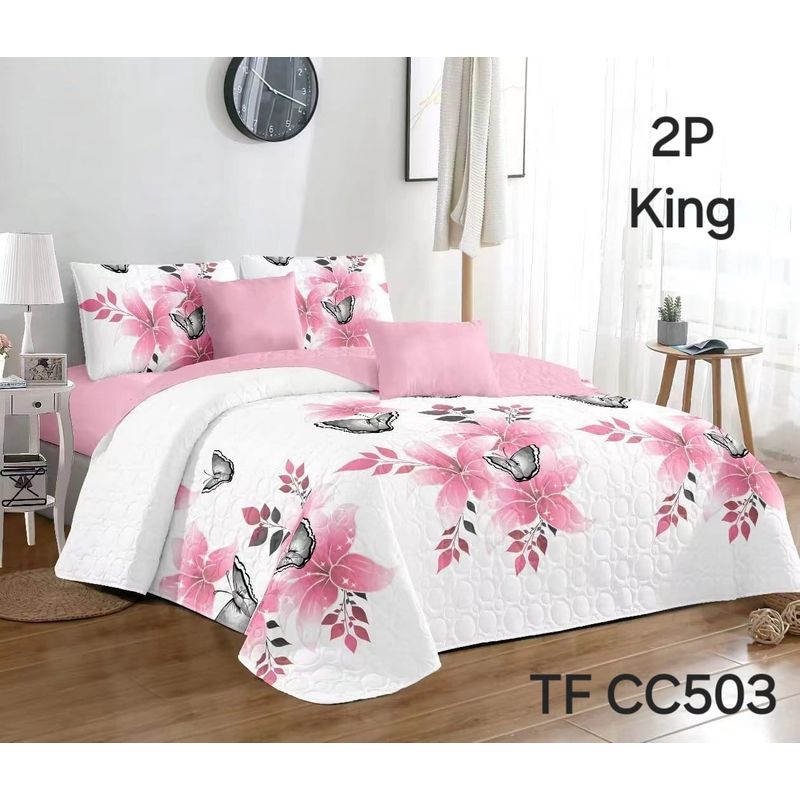 GENERICO - Cobertor Quilts de Verano 2 plazas Blanco 503