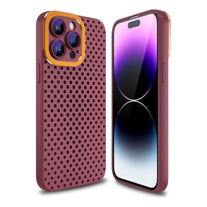 GENERICO - Carcasa Ventilada Tpu Negra Para iPhone 15 - Negro - Rojo