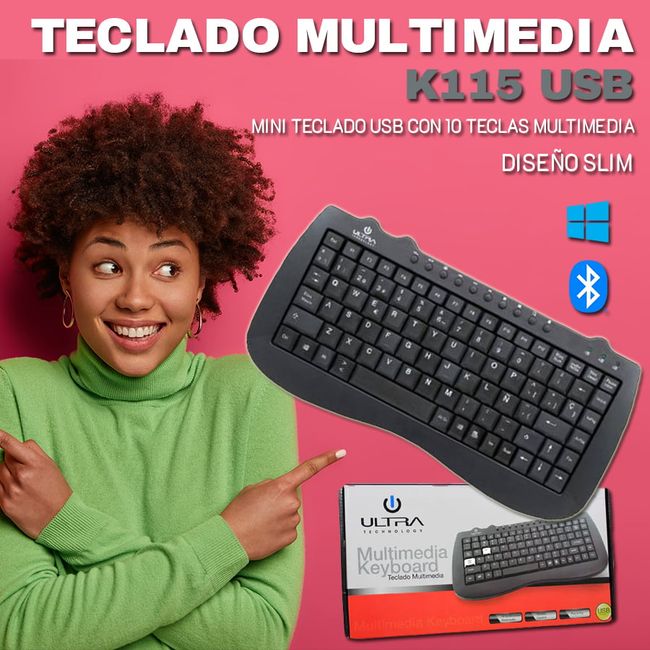 ULTRA - Teclado Multimedia K115 USB Mini ULTRA