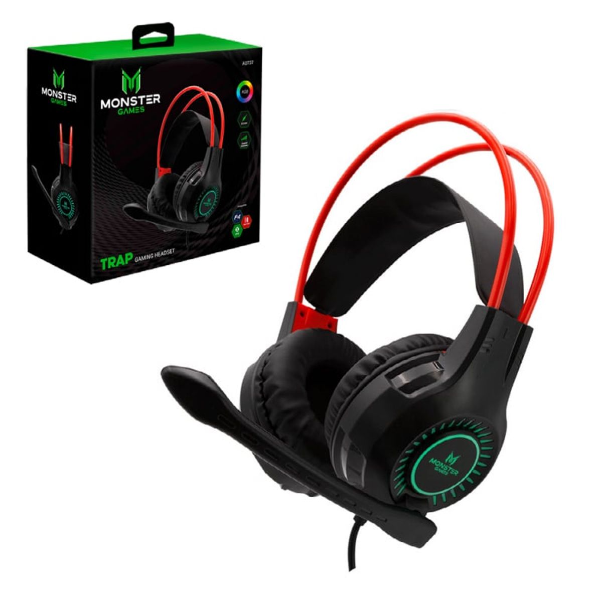MONSTER - Audífonos Gamer Trap Monster Games Over-EAR MONSTER