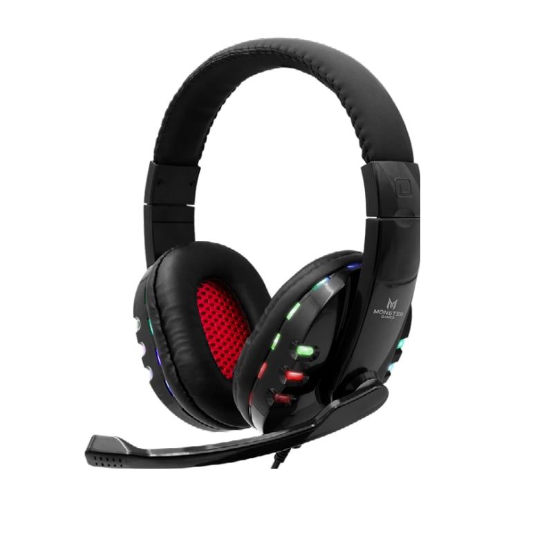 MONSTER - Audífonos Monster Gamer Bogey Games RGB Over-Ear MONSTER