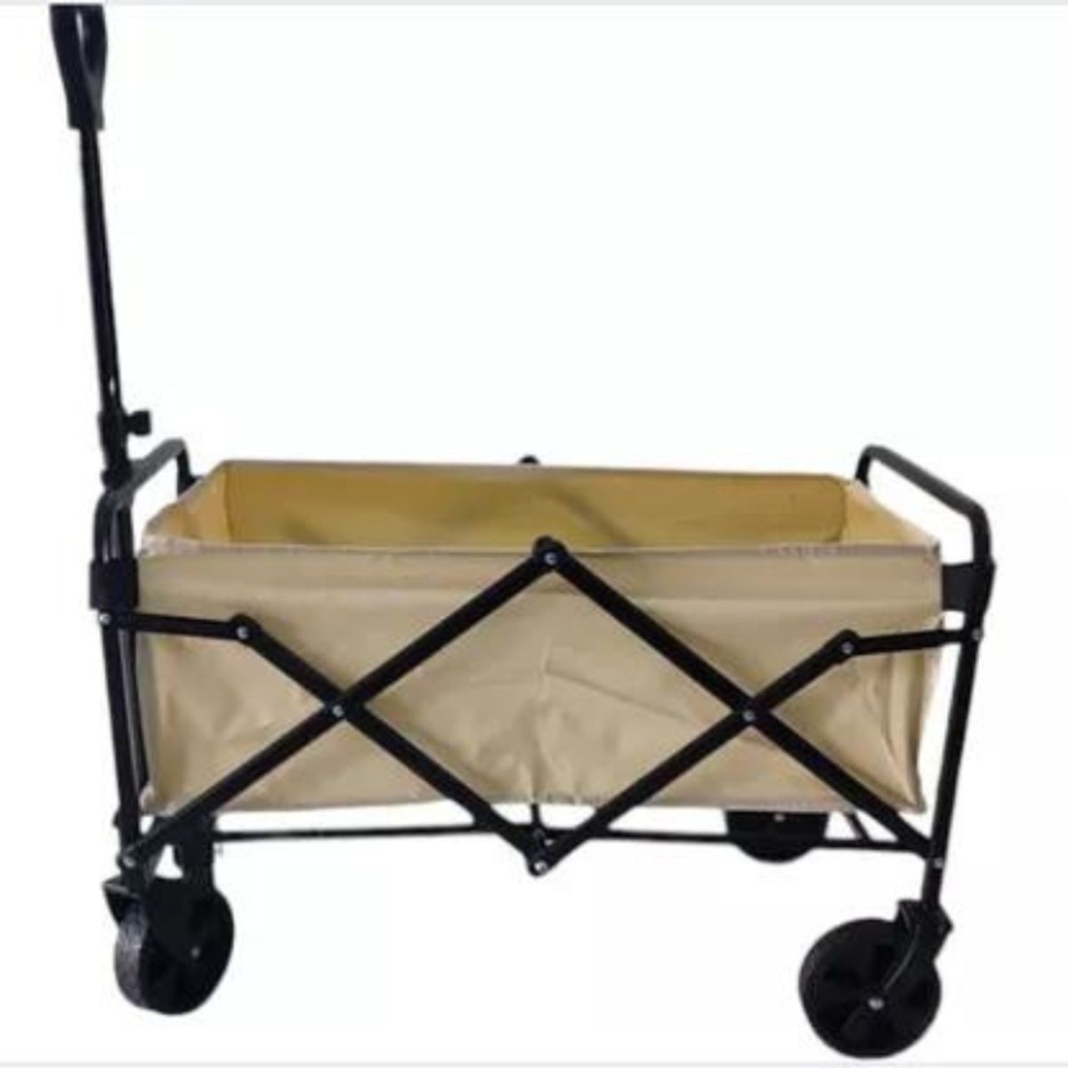 GENERICO - CARRITO PARA COMPRA PLEGABLE-HW15 BEIGE