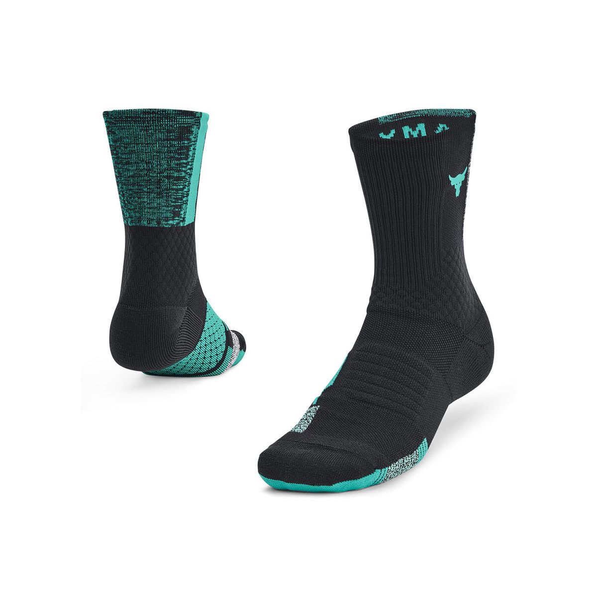 UNDER ARMOUR - Calcetines mid unisex Project Rock Negro UNDER ARMOUR