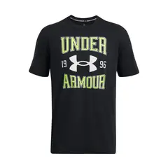 UNDER ARMOUR - Polera manga corta Vintage hmbre Negro