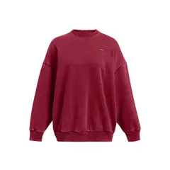 UNDER ARMOUR - Polerón Oversize Icon Fleece mujer Rojo