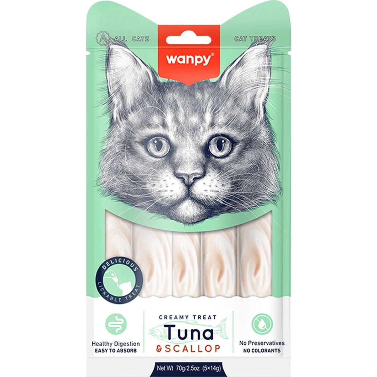 WANT - Snack Wanpy Cat Creamy Tuna & Scallop Atún & Ostión 70Gr