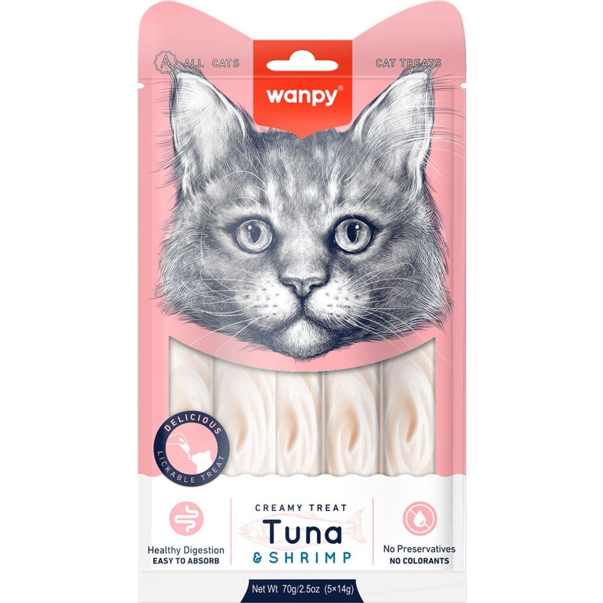 WANT - Snack Wanpy Cat Creamy Tuna & Shrimp Atún & Camaron 70Gr