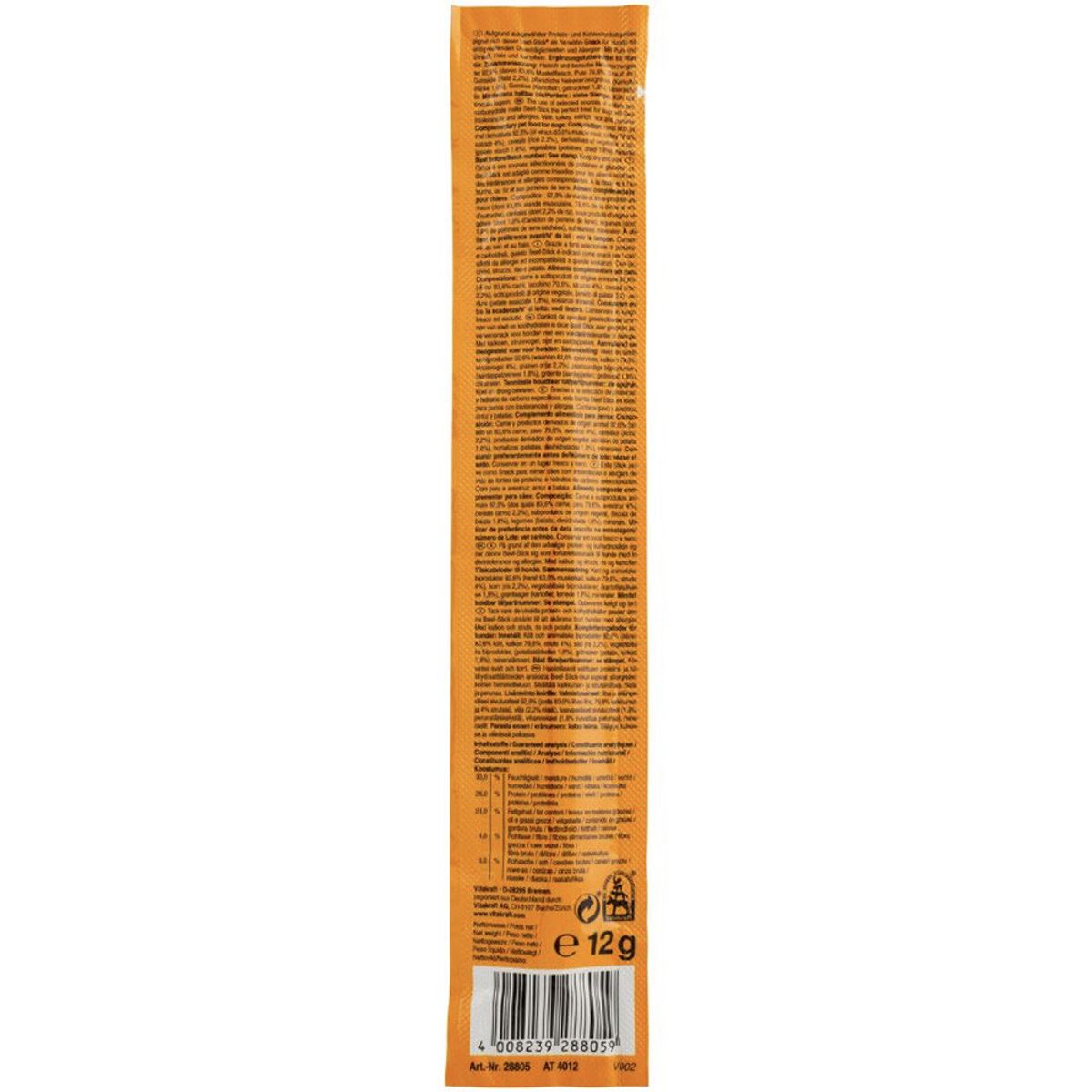 VITAKRAFT - Snack Vitakraft Beef Stick Perro, Hipoalergenico 1 Und