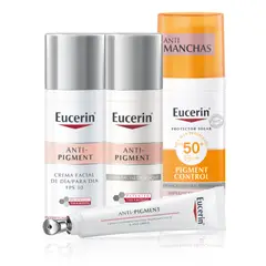 EUCERIN - Pack RutinaAntipigment Dia+Noche+Ojo+Protector Solar