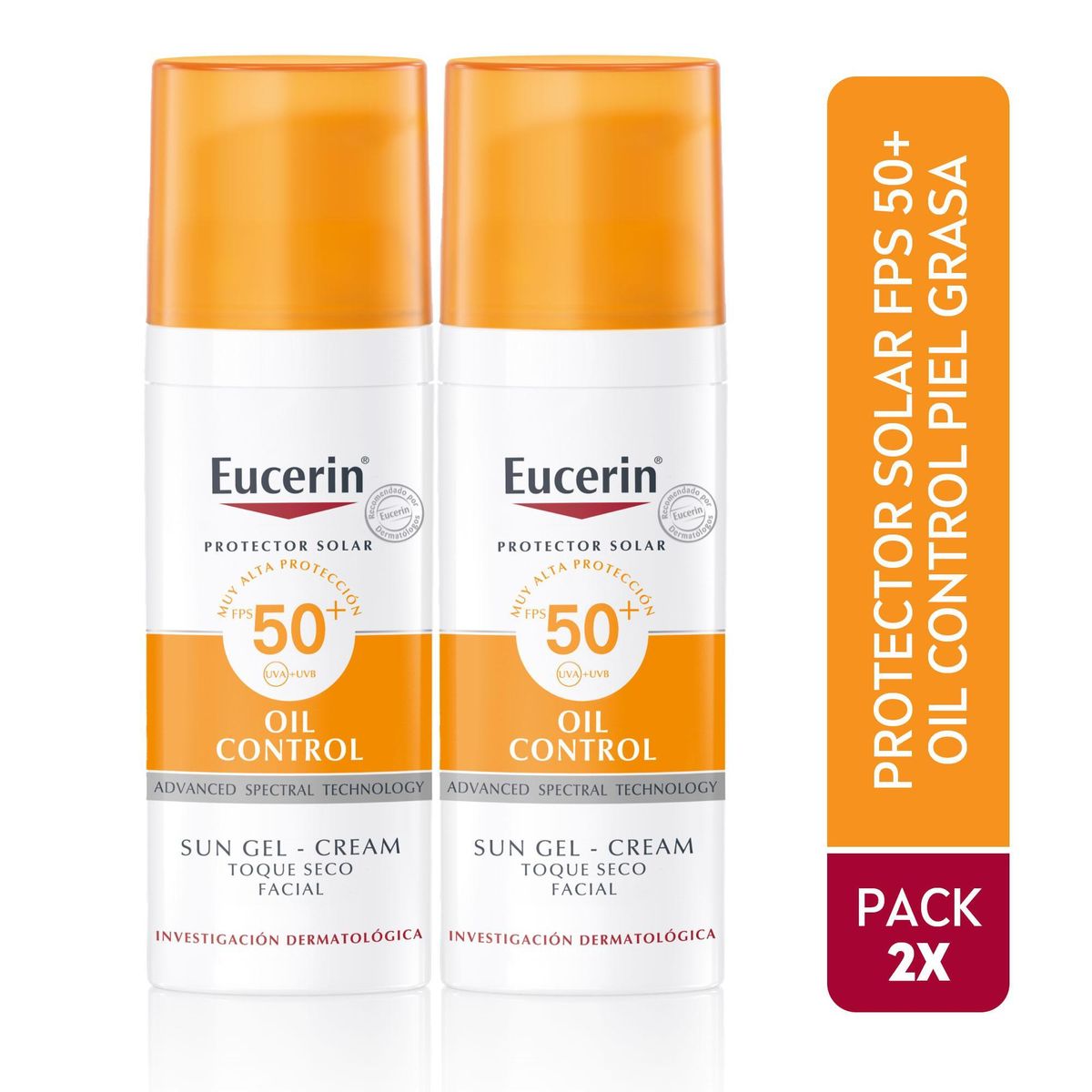 EUCERIN - EUCERIN Pack 2x Protector Solar Oil Control Piel Grasa FPS50