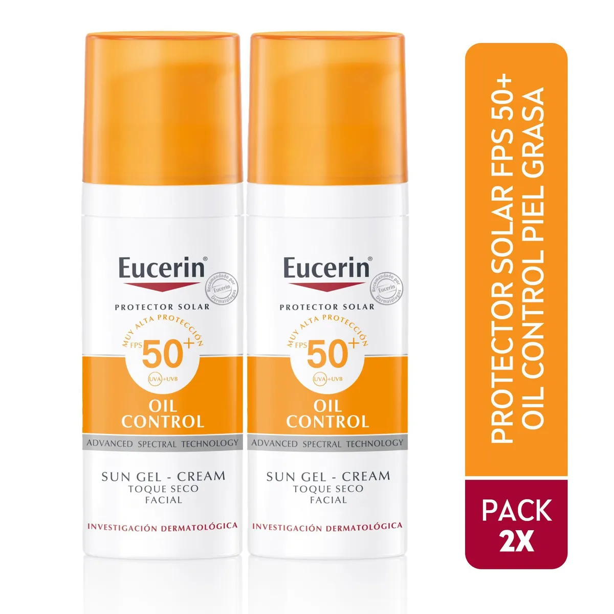 EUCERIN - EUCERIN Pack 2x Protector Solar Oil Control Piel Grasa FPS50