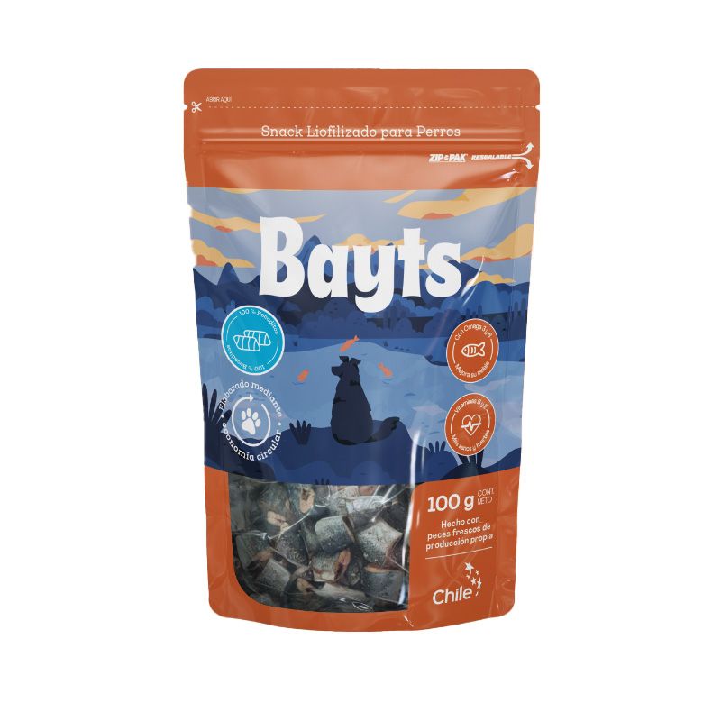 BAYSWATER - Bayts Snack Premium Liofilizado Bocaditos Salmon Perro 100gr