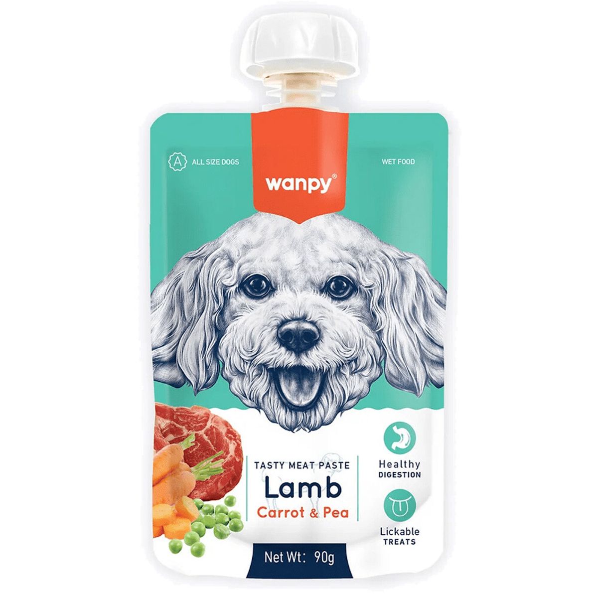 WANT - Snack Wanpy Dog Tasty Meat Lamb Cremosa De Cordero 90Gr