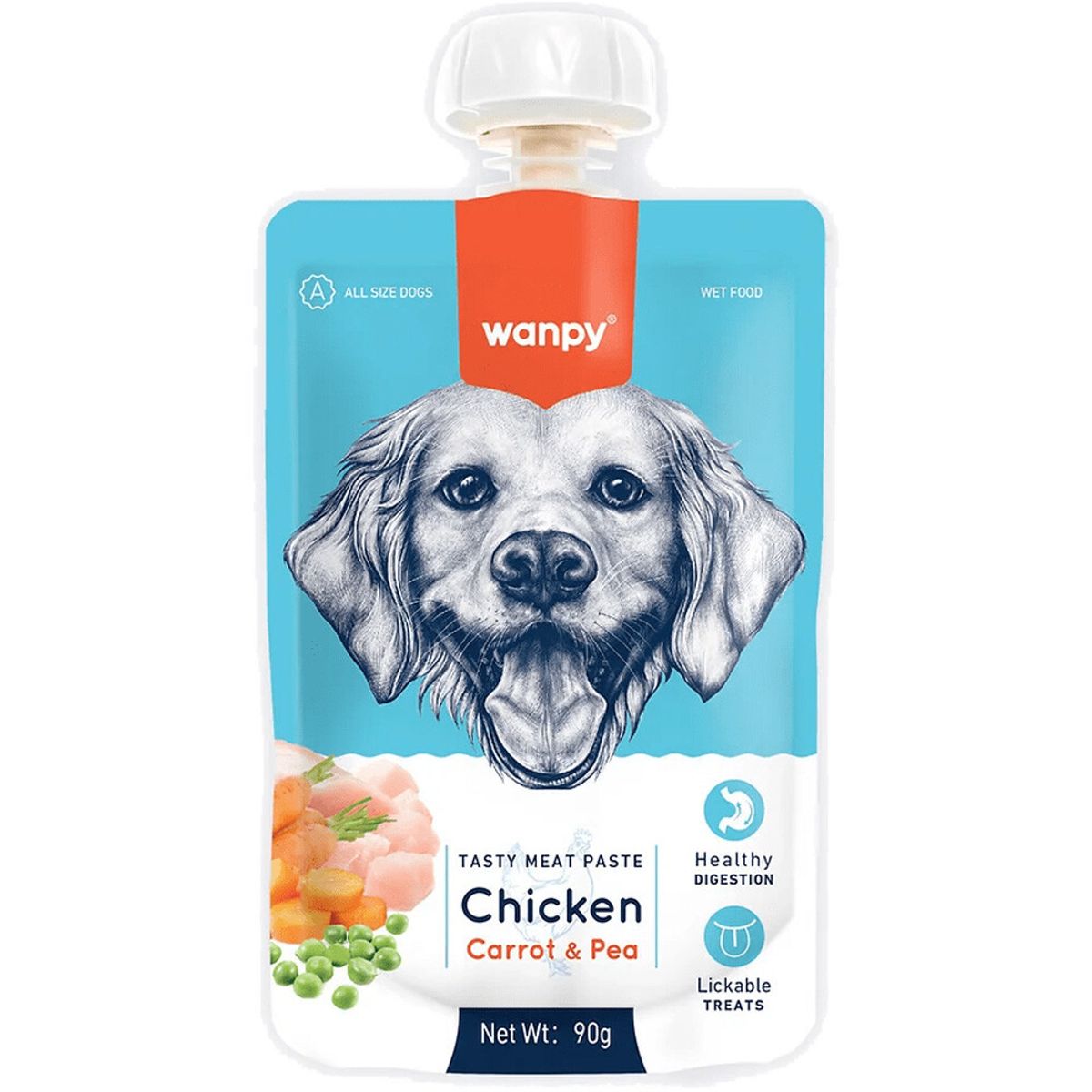 WANT - Snack Wanpy Dog Tasty Meat Chicken Cremosa De Pollo 90Gr