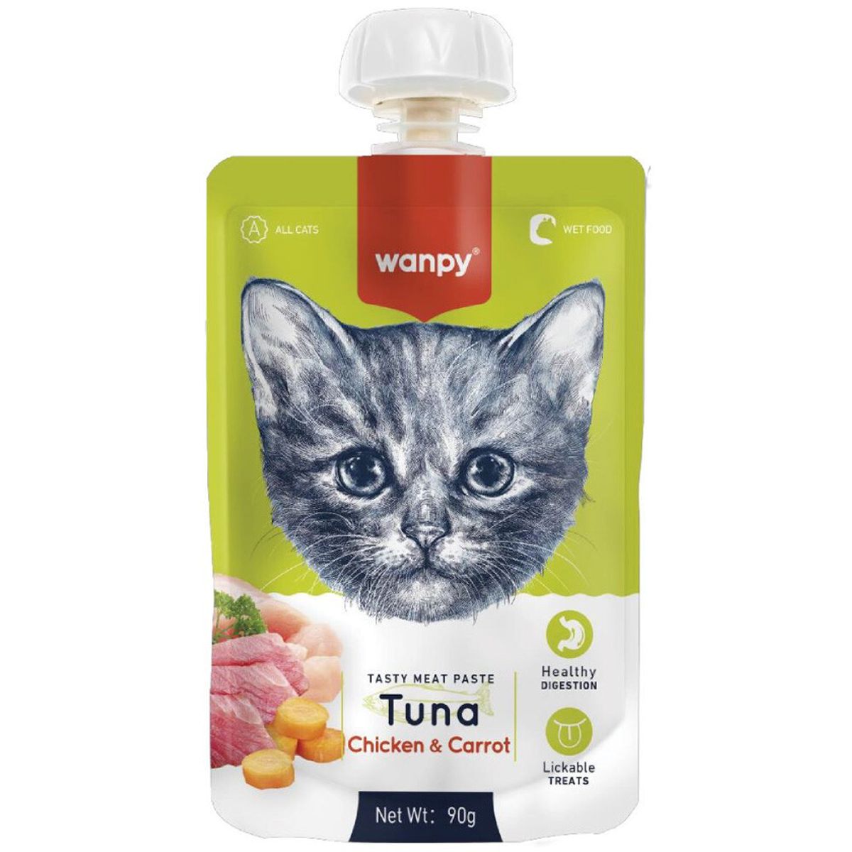 WANT - Snack Wanpy Cat Tasty Meat Tuna Pasta Cremosa De Atún 90Gr