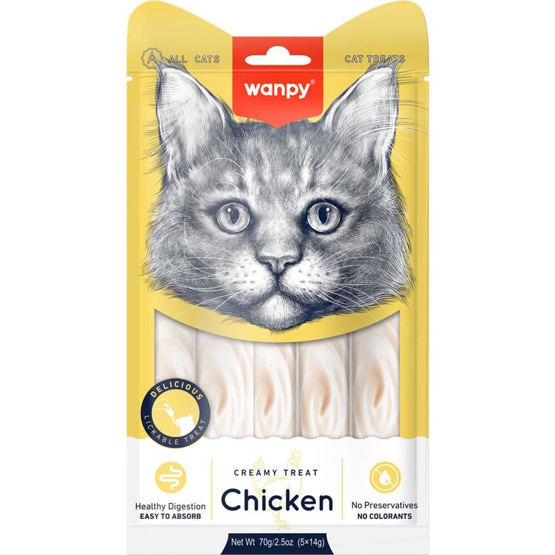 WANT - Wanpy Cat Snack Creamy Chicken Cremoso De Pollo 70Gr