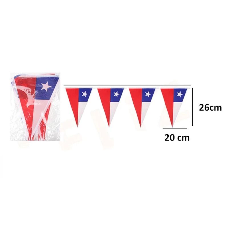 GENERICO - Banderines Guirnalda Decorativa Chile Fiestas Patrias Cotillon