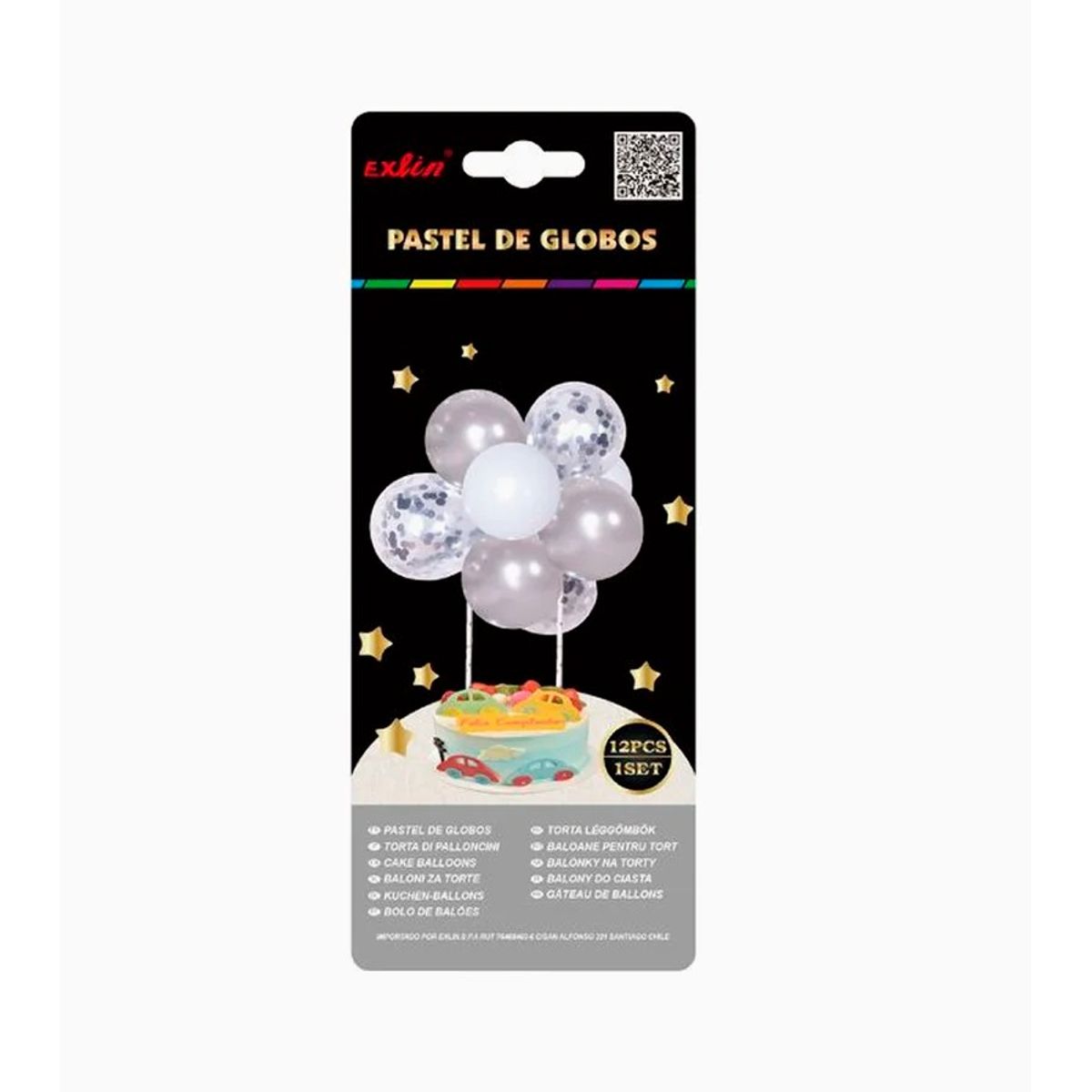 GENERICO - Set De Globos Para Pastel Morado